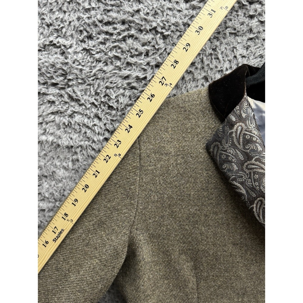 Beretta Sport Tweed Jacket Green Check Lana Wool Vintage Blazer Women's 48‎ - Picture 8 of 9